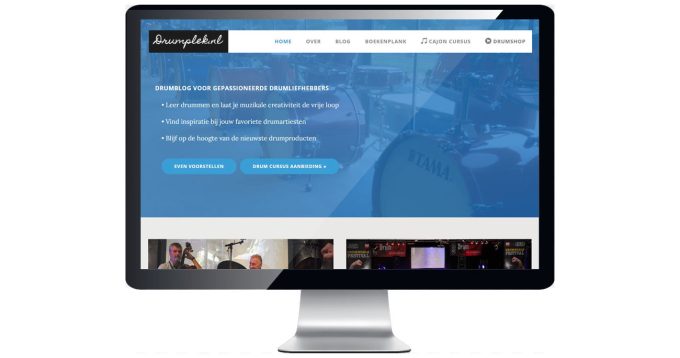 Monitor met Slimme Drumplek homepage